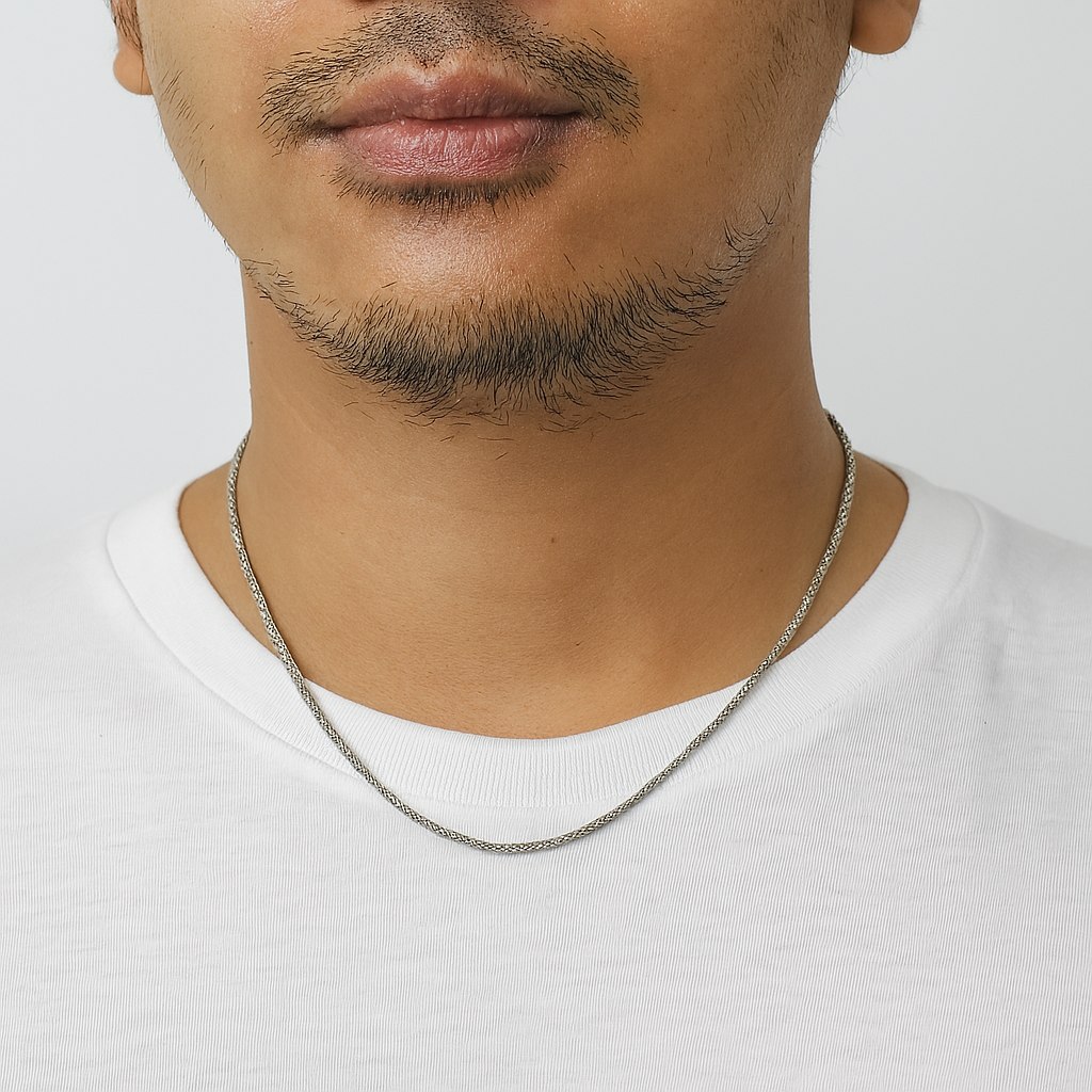 Halskette mit Schlangenkette aus Edelstahl