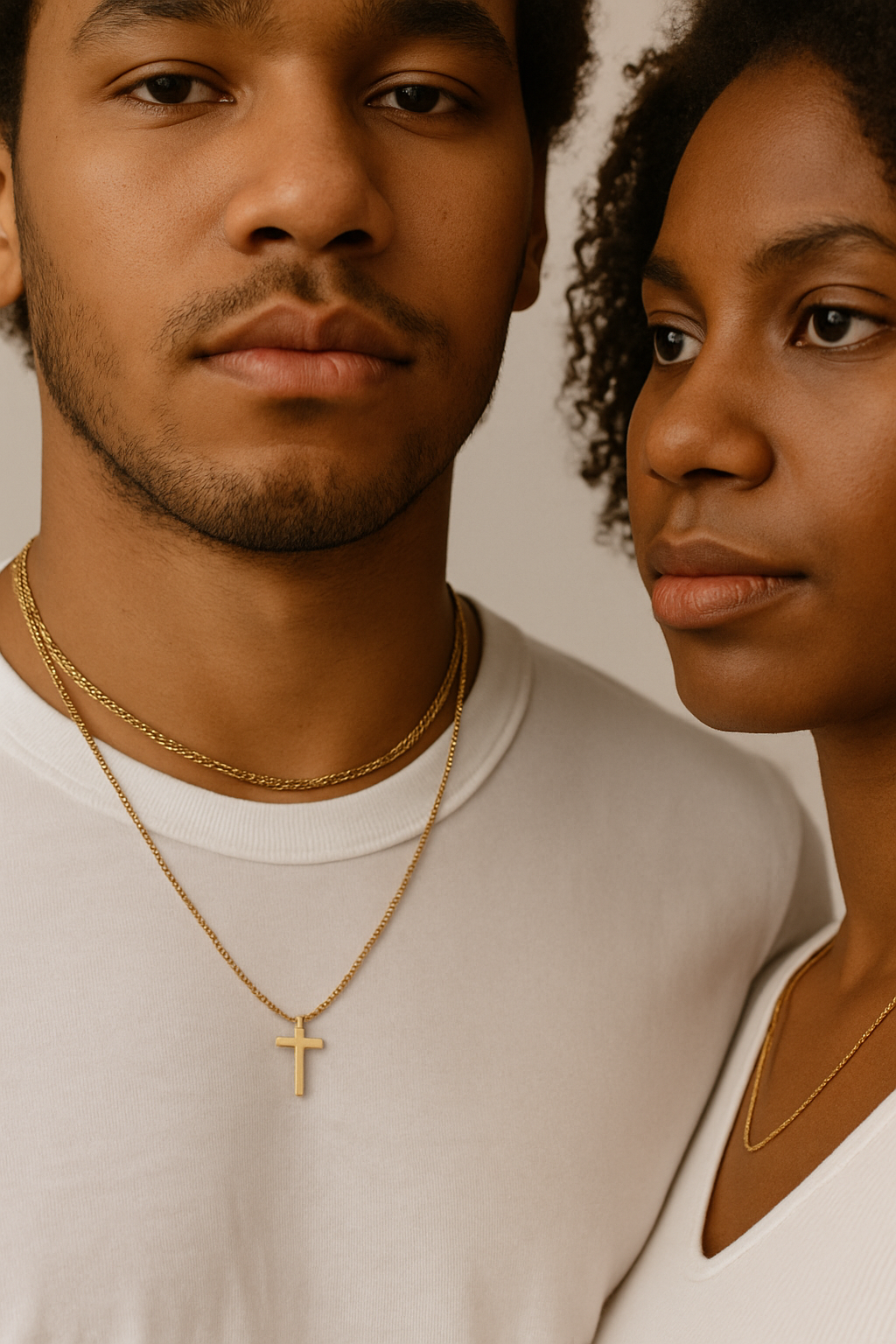 Trendy, schlichte Unisex-Kreuz-Halskette