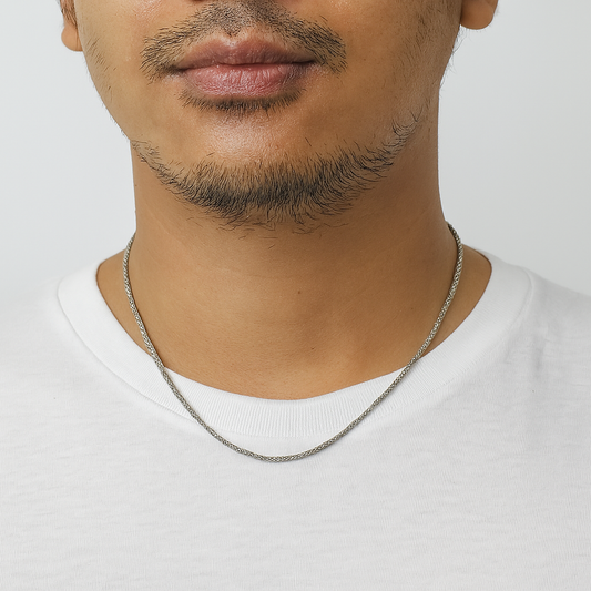 Halskette mit Schlangenkette aus Edelstahl