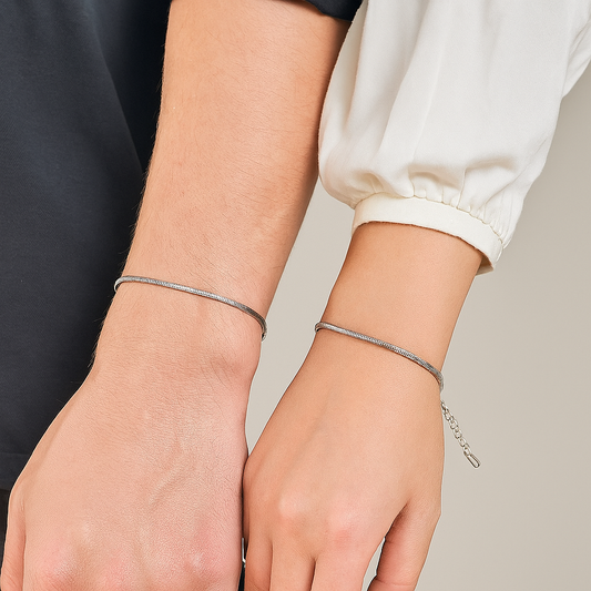 Verstellbares Unisex-Kettenarmband aus Edelstahl