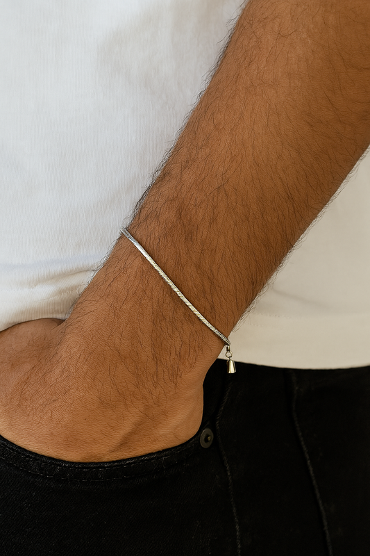 Verstellbares Unisex-Kettenarmband aus Edelstahl